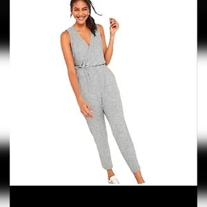 Old Navy Breathe On Cross Front Jumpsuit size XXL in Heather Grey
